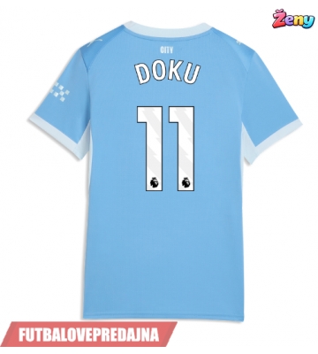 Lacne Ženy Futbalové dres Manchester City Jeremy Doku #11 2026-27 Krátky Rukáv - Domáci